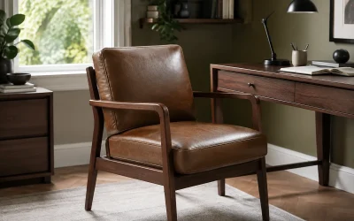 8 Best Leather Accent Chairs for Home Offices and Study Corners