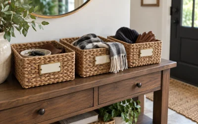 Label Entryway Baskets for a Multilingual Household
