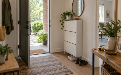 Measure Door Swing Before Buying an Entryway Shoe Rack
