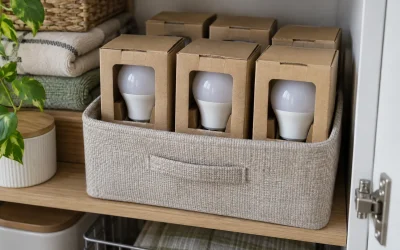 Organize Spare Light Bulbs in Original Packaging