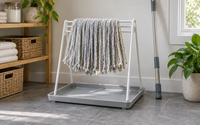 Store a Mop So It Dries Away From Household Textiles