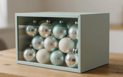 Christmas Ornament Storage Boxes With Adjustable Dividers